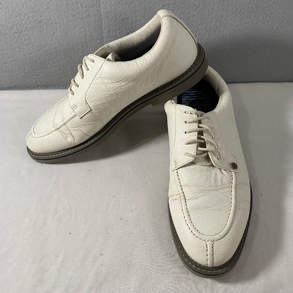 G/Fore Gfore Snow White Pebble Leather Split Toe Golf… - Gem